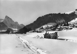 Schönried (BE) Winterlandschaft Pferdeschlitten G