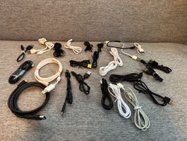 Konvolut diverse USB C zu USB A Kabel verschiedene Längen