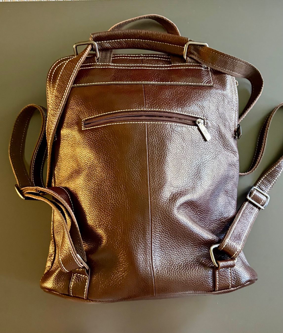 Zaini: brauner Lederrucksack – Usato da Basel venduto da Blinky2 1