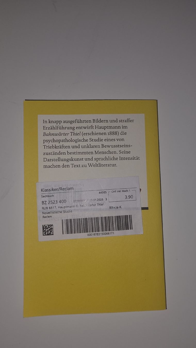 Libri: Bahnwärter Thiel von Gerhart Hauptmann – Nuovo (secondo la descrizione) da Glattfelden venduto da lenaaa_07 1