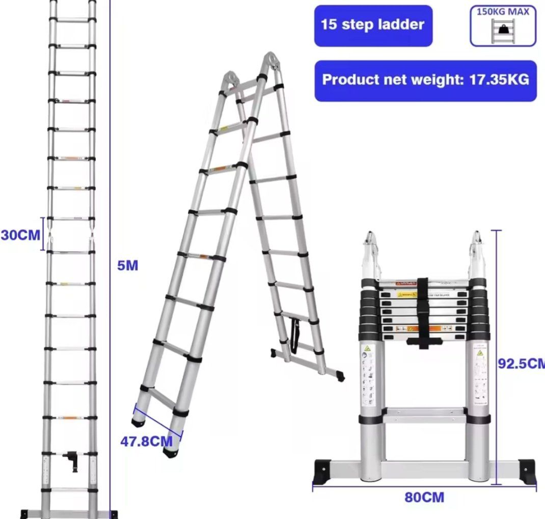 Telescopi: 5M Alu Teleskopleiter AKTION – Nuovo e nell'imballaggio originale da Aarburg venduto da gas_j6mp 1
