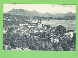 Luzern mit Rigi und Alpen