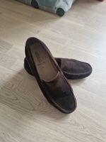 Ecco Suede Loafers Brown Size 45 Extra Width