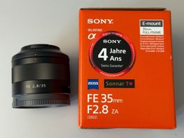 Sony FE 35mm f/2,8 ZA Zeiss Sonnar T E-Mount Mit Garantie!