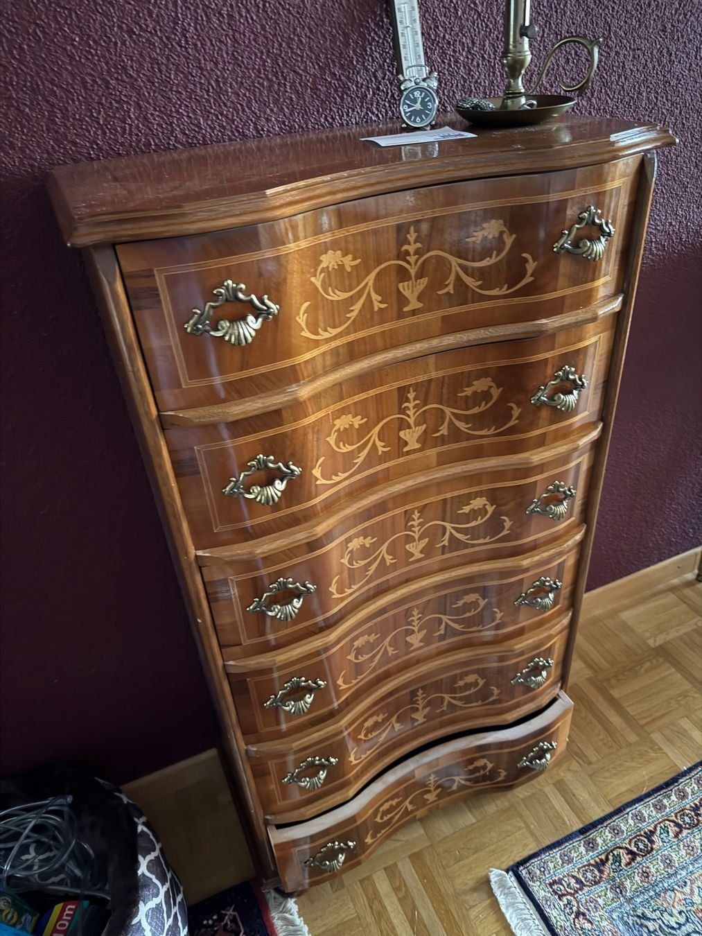 Cassettiere: Antike Intarsien Kommode Schubladen Möbel Sideboard – Usato da Walterswil BE venduto da Lonitti