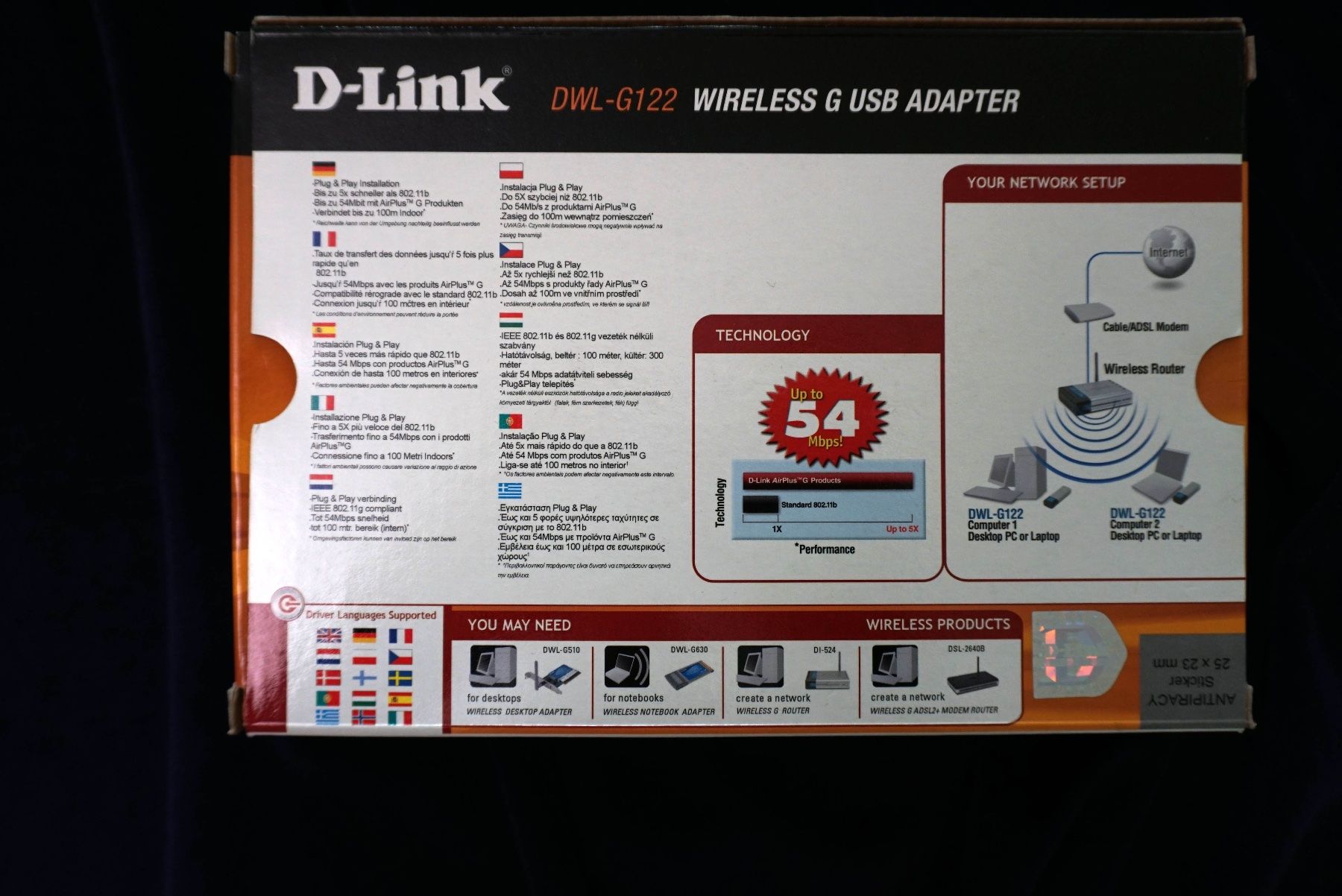 Chiavette USB: D-Link, DWL-G122, Wireless G USB Adapter – Usato da St. Gallen venduto da Acer0110 1