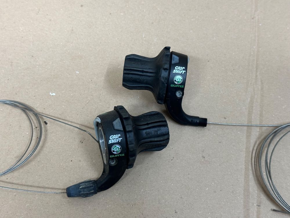 Poignées De VTT Sachs Power Gripshift Wavey 3x8 Vitesses - Rétro Noir