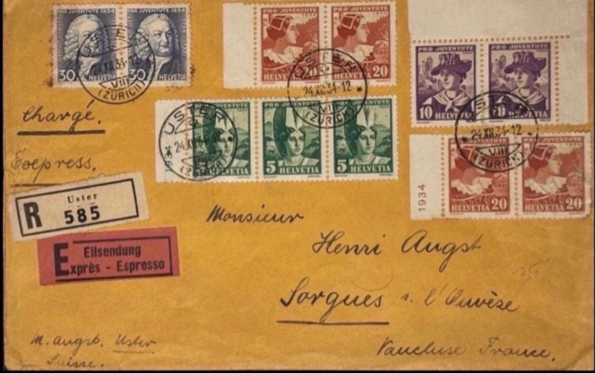 Tutti i francobolli: Sammlung von Schweizer Briefmarken aus den 1930ern – Usato da birsfelden venduto da tim0444