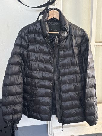 Massimo Dutti leichte Steppjacke in Schwarz