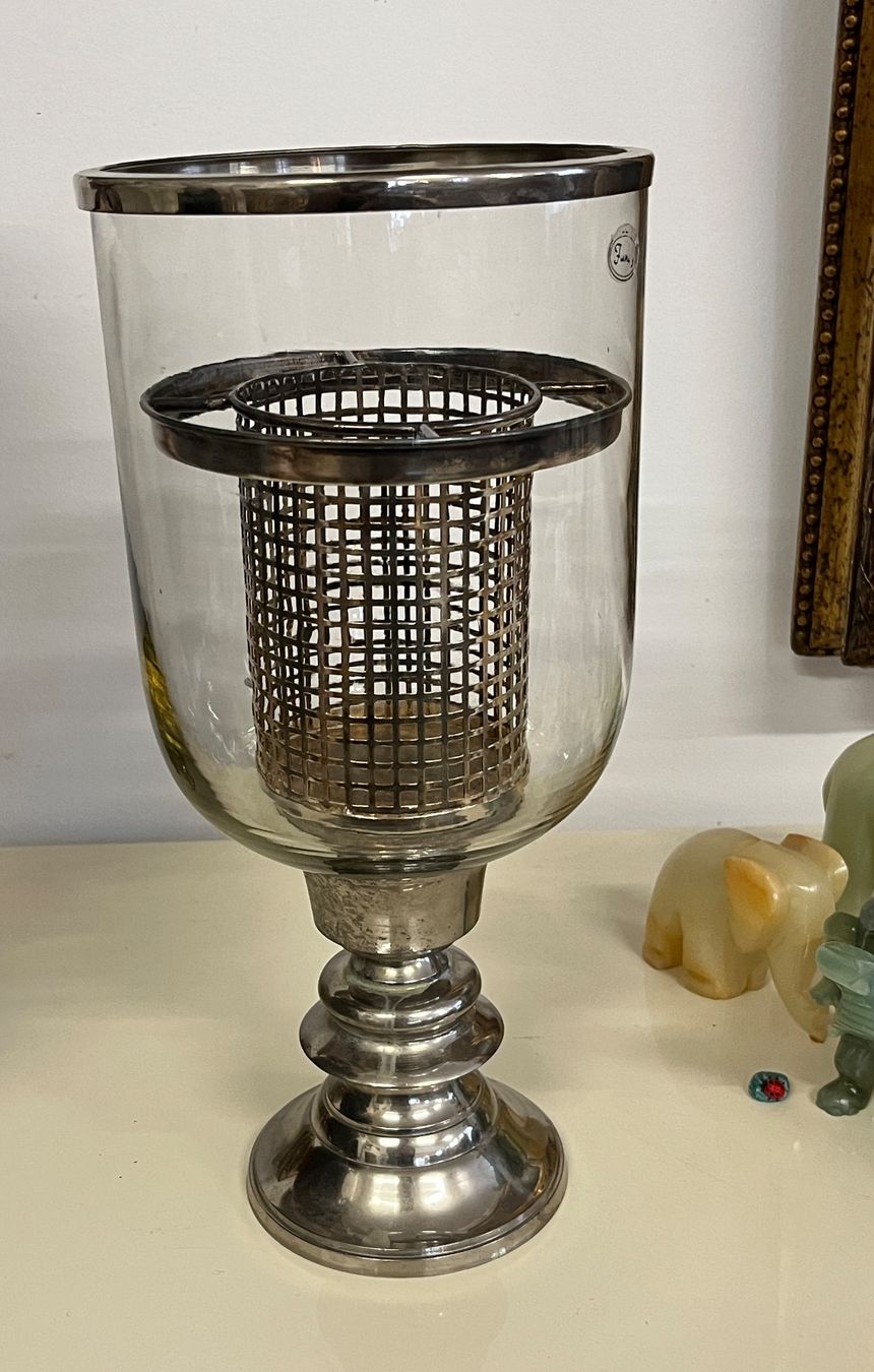 Kerzenständer: Vintage  Windlicht mit Einsatz – Gebraucht aus Stetten AG von Brissago25 4