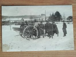 Echt Photo Karte Artillerie Park Kp. Gelaufen Feldpost 1915