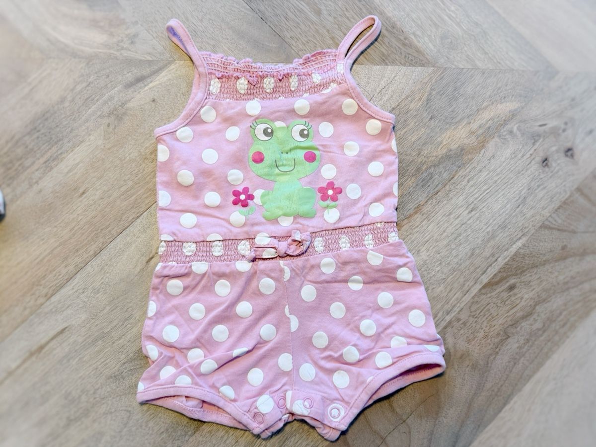 Pagliaccetti: Kurzarm Strampler Gr. 68, rosa mit Frosch – Usato da Eggenwil venduto da Lissi82