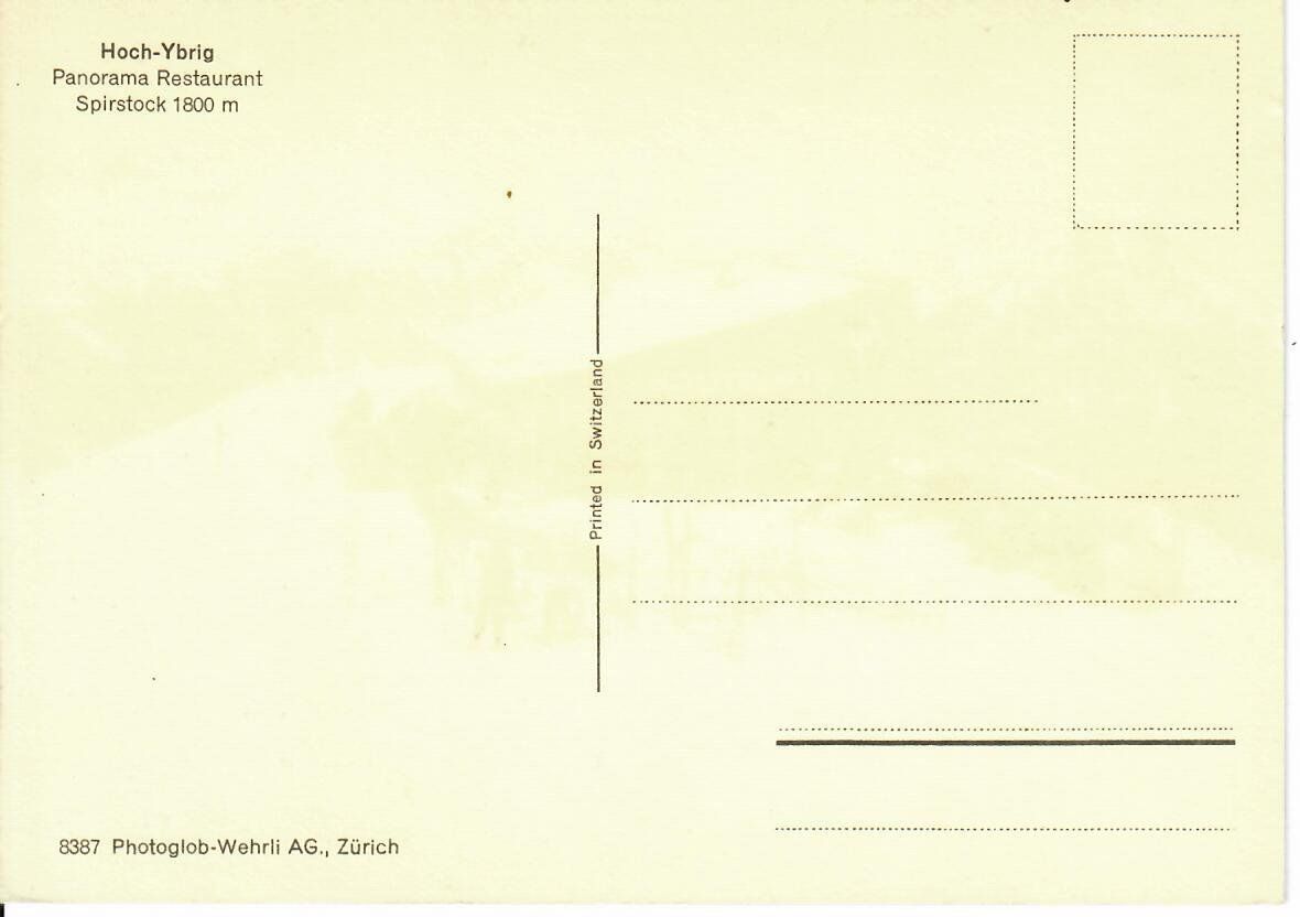 Cartoline postali: Hoch-Ybrig  Spirstock – Usato da Hochdorf venduto da Ziegel-16 1