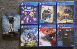 Lot de 7 jeux PlayStation 4 en très bon état général