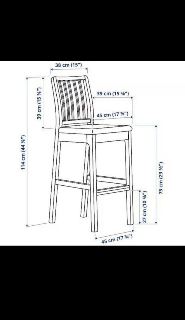 Ikea Set de table et chaises: Bartisch Ikea Ekadalen + 4 Stühle – D'occasion à Cham par don_dcj8 2