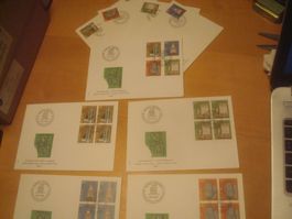PP 1984 Serie einzeln und 4er FDC NUR 75 RP