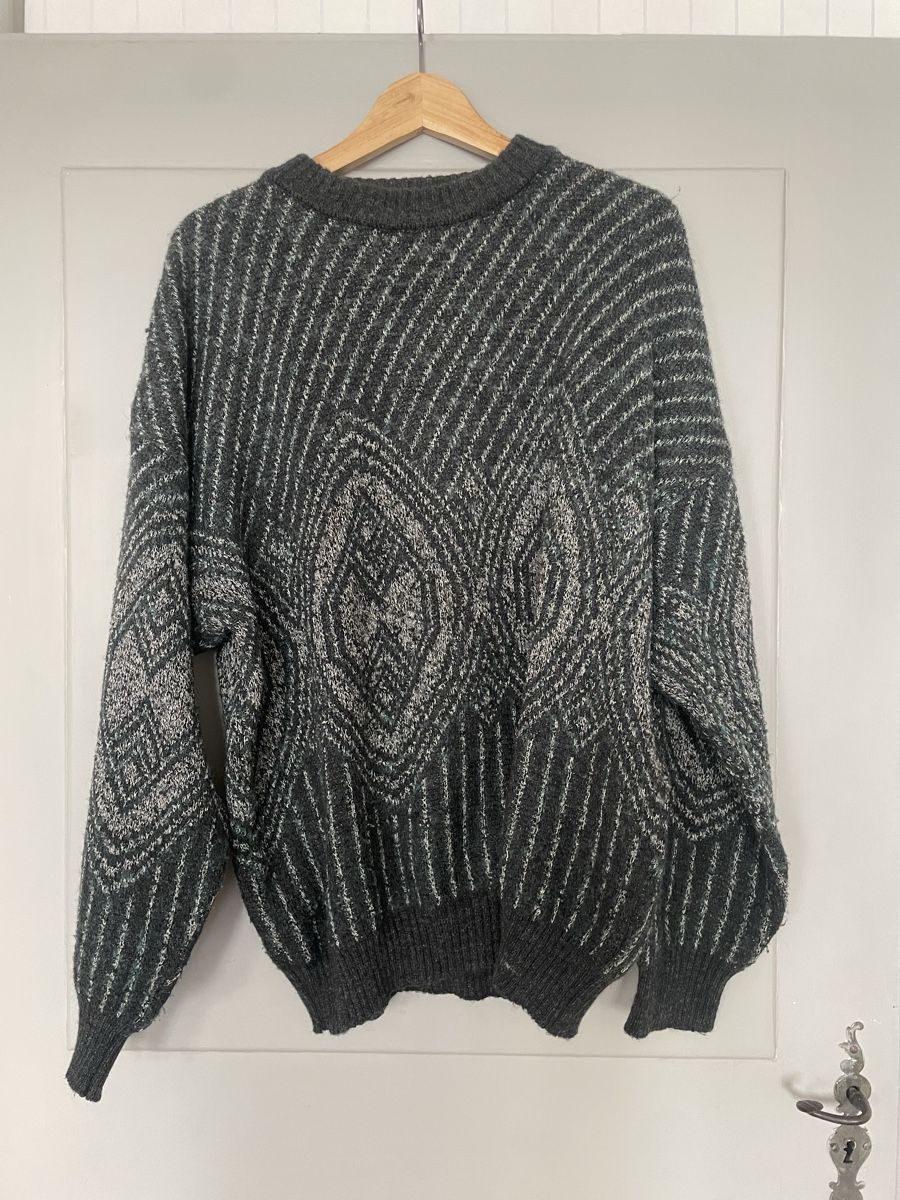 Maglioni & Felpe: Vintage Pullover Jean Jacques Benson gemustert grau Grösse L – Usato da Fribourg venduto da Mymikrakra01 1