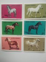 6 Briefmarken Rumänien Pferde