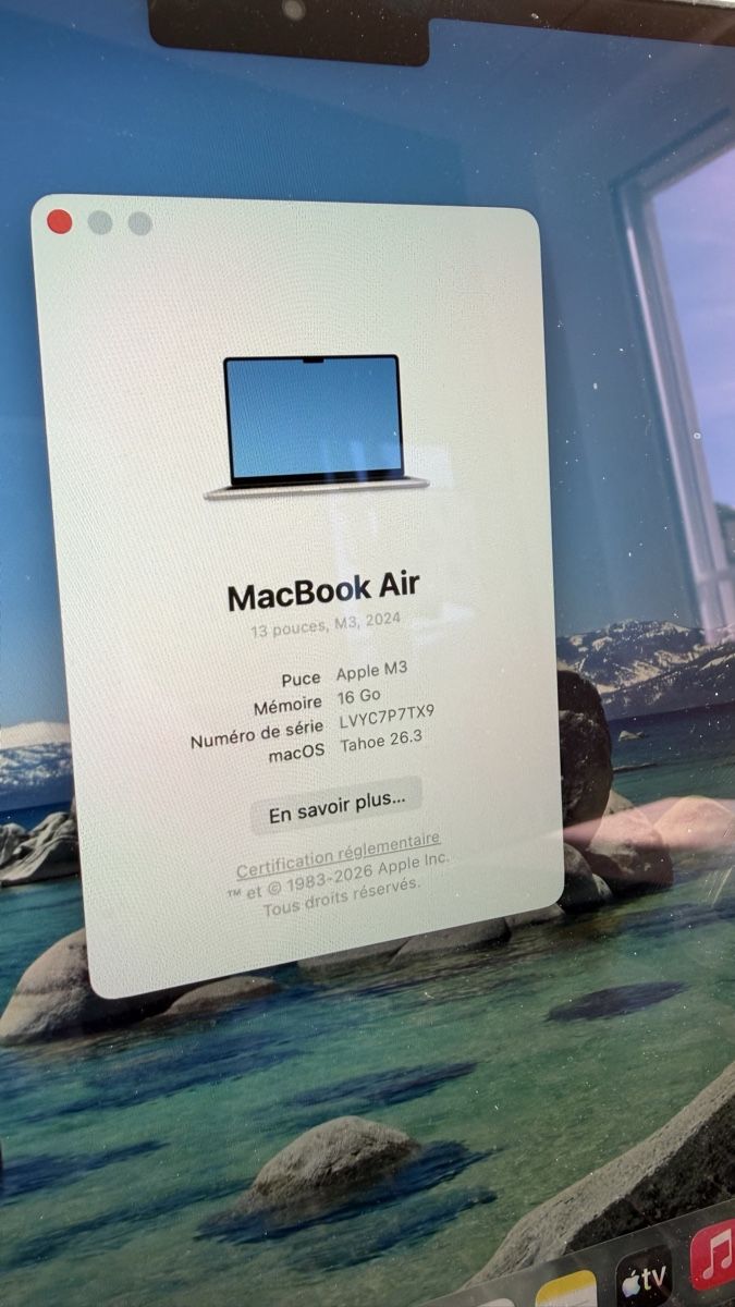 Apple Notebook: MacBook Air 2024 256 Go M3 – Usato da Pully venduto da Vincent_b 2