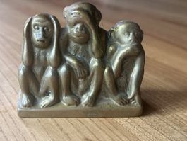 Dekorative Affen Skulptur - Nichts sehen, hören, sagen.