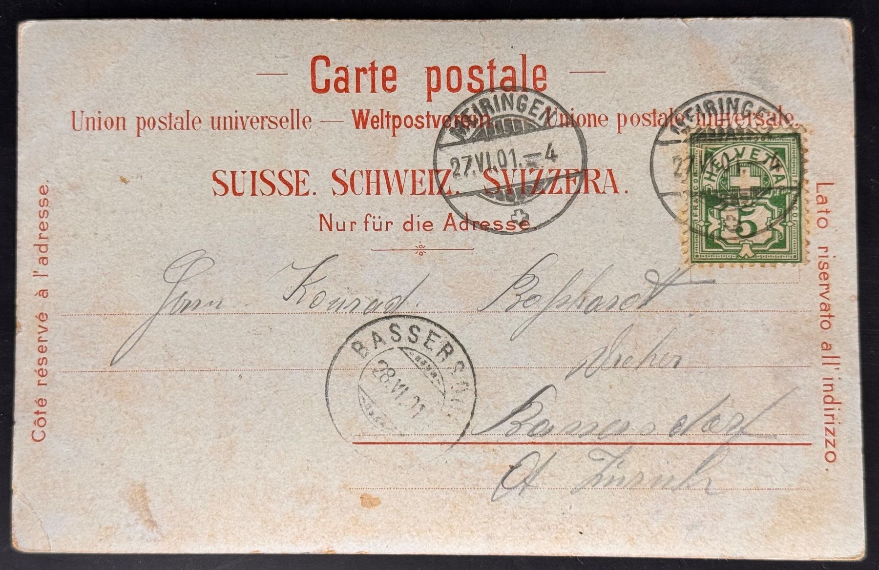 Cartoline postali: Historisches Ansichtskarte Meiringen Berner Oberland – Usato da Andwil SG venduto da Ariisa1234 1