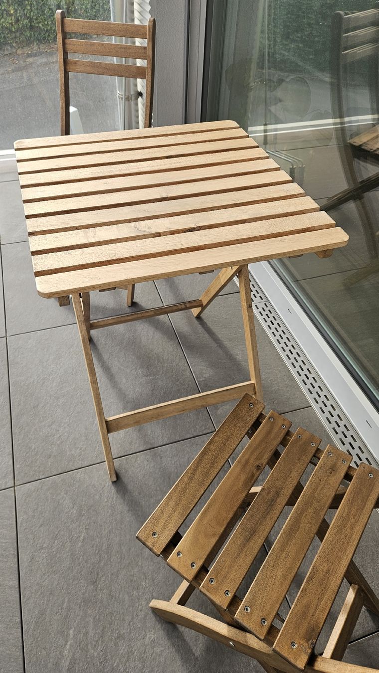 Tischset: Ensemble table et 2 chaises de terrasse, 2 coussins offerts – Neu (gemäss Beschreibung) aus Lausanne von ram_tw68 3