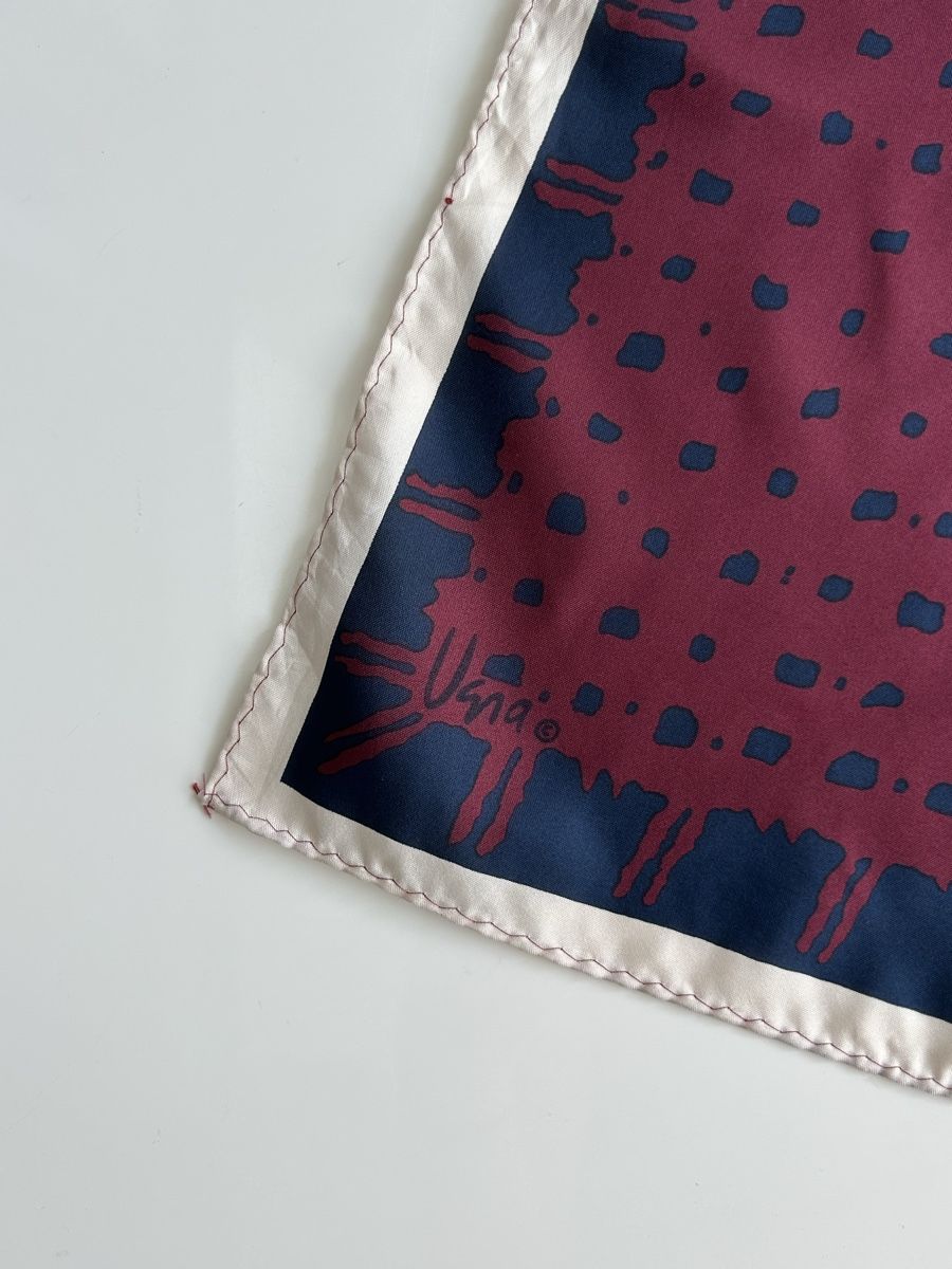 Foulards, Tücher & Schals: Scarf patterned silk navy blue white red – Neu (gemäss Beschreibung) aus Saland von ele_vc96 3