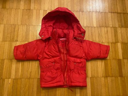 Jacke Gr 74 leichte Windjacke Uebergangsjacke Kapuze rot