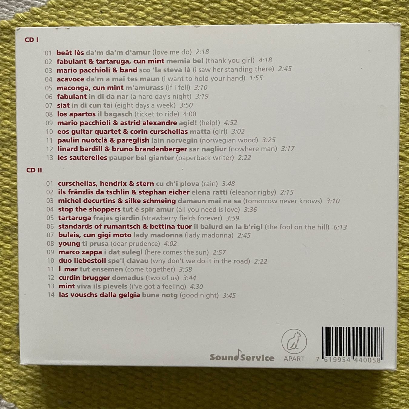 CD: LAIN FABULAR-2CD ILS BEATLES PER RUMANTSCH (DIGIPACK) – Usato da Rorschacherberg venduto da CD-Roli 1