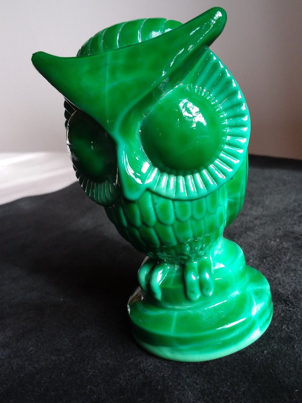 Figuren: Wunderschöne Malachit Glas Eule Tschechien – Gebraucht aus Zürich von Aleick 4