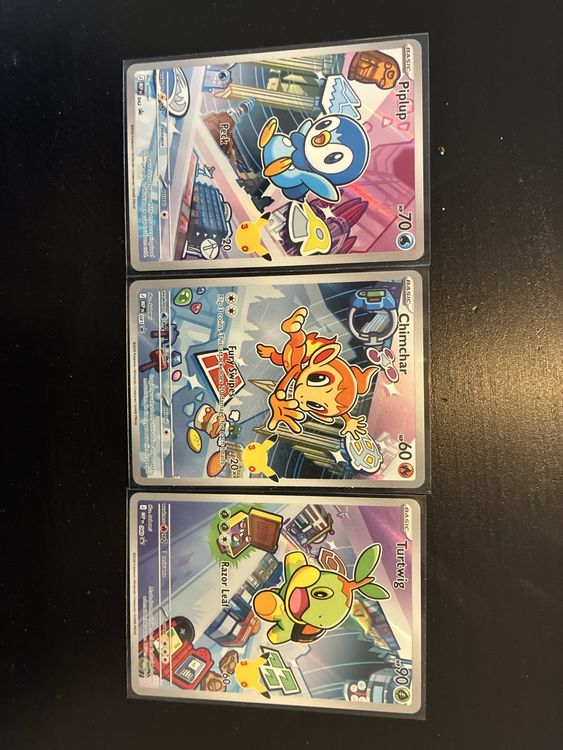 Pokémon Karten First Partner Trio - Chimchar, Piplup, Turtwi (Neu ...