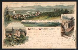 Litho Walzenhausen, Blick auf den Ort, D