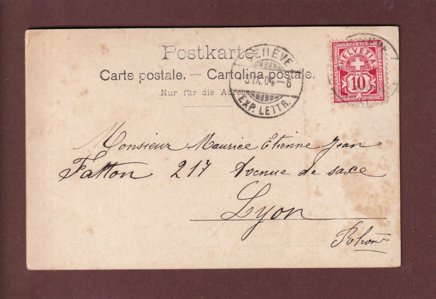 Cartoline postali: SCHWEIZ - Sennknabe - 1904 – Usato da Pully venduto da nicecards 1