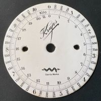 VINTAGE WAAGE ZIFFERLATT EMAILLIERT