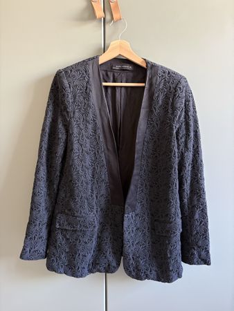 Zara Woman Brocade Blazer, Size L