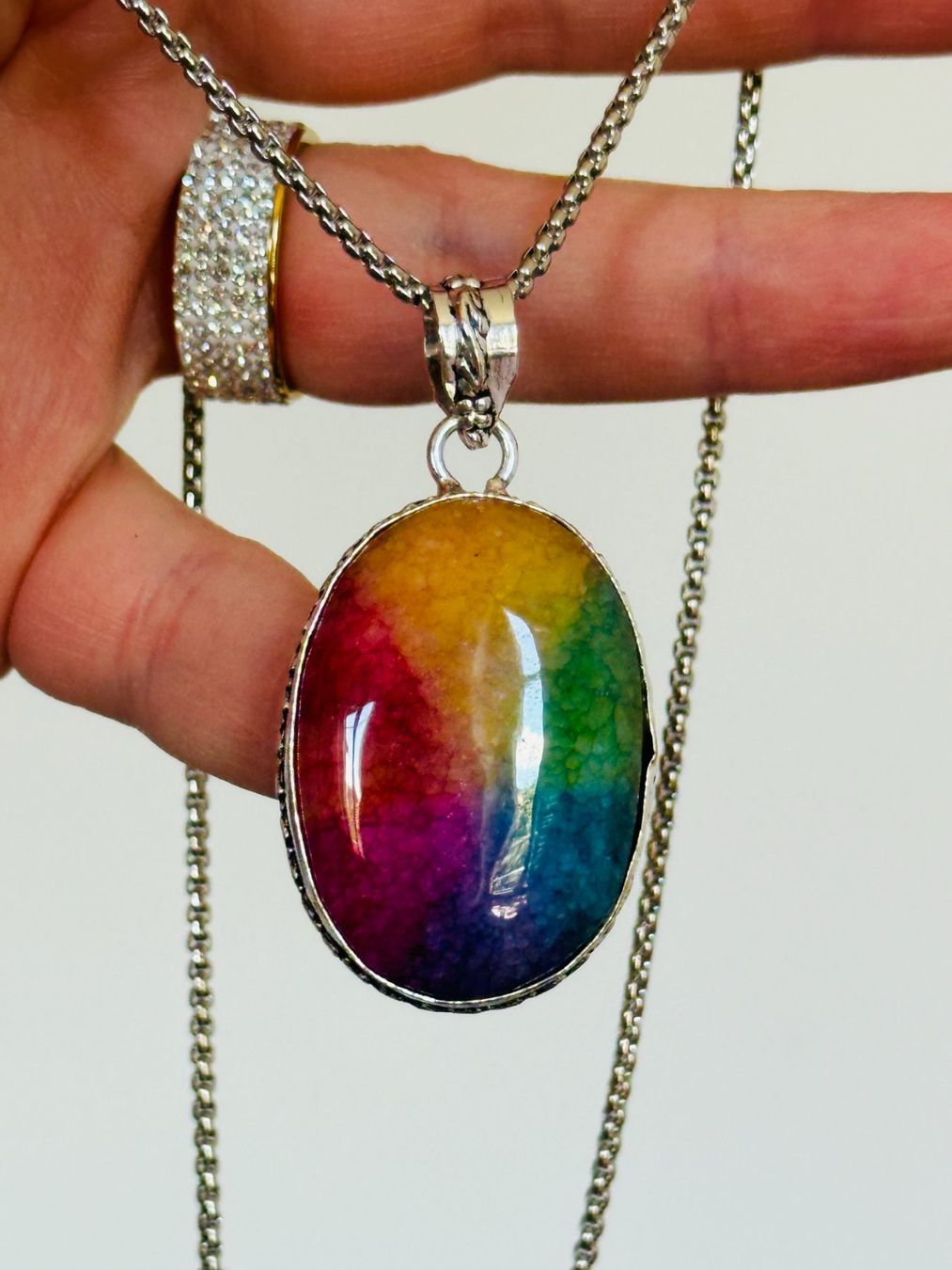Catenine: Rainbow Solar Quartz Gemstone Ethnic Jewelry – Nuovo e nell'imballaggio originale da Genève venduto da AGBERG 4
