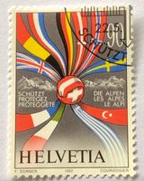 Nr.831 Schützt die Alpen GESTEMPELT 1992   