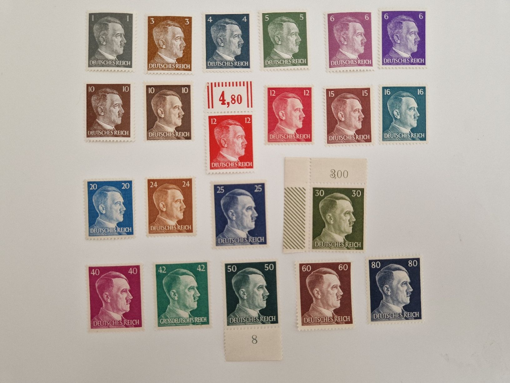 Tutti i francobolli: Deutsches Reich Adolf Hitler Briefmarken Set postfrisch – Nuovo (secondo la descrizione) da St. Gallen venduto da Enrico_SG