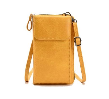 Damen Handtasche Umhängetasche für Handy Geldbörse etc. gelb