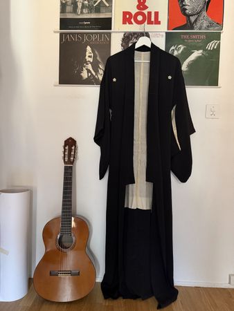 Kimono summer dress black dress s