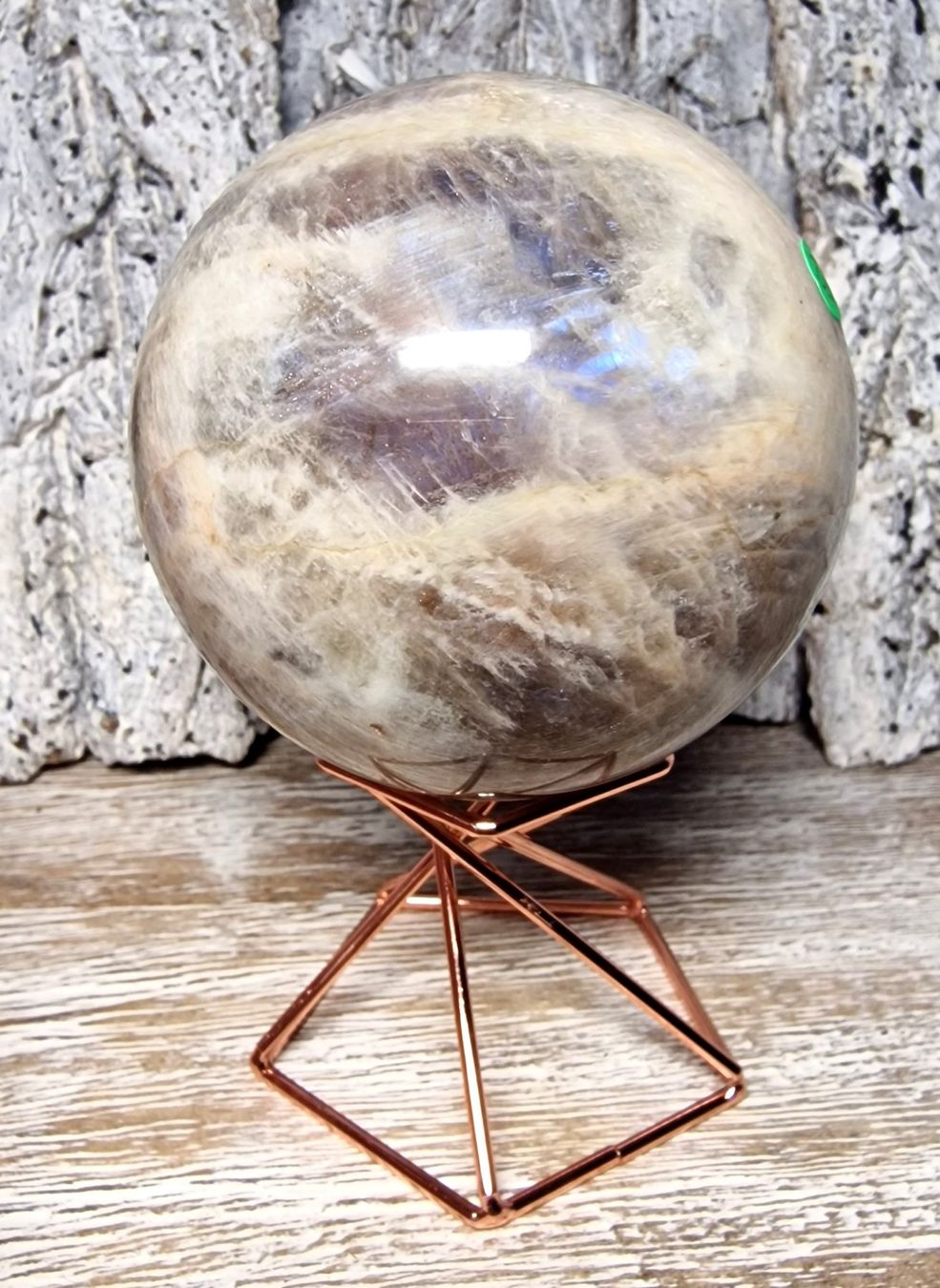 Minerali & Pietre curative: Mondstein Sonnenstein Mix Kugel 70mm 467g – Nuovo (secondo la descrizione) da Matzingen venduto da Shay_Crystalz