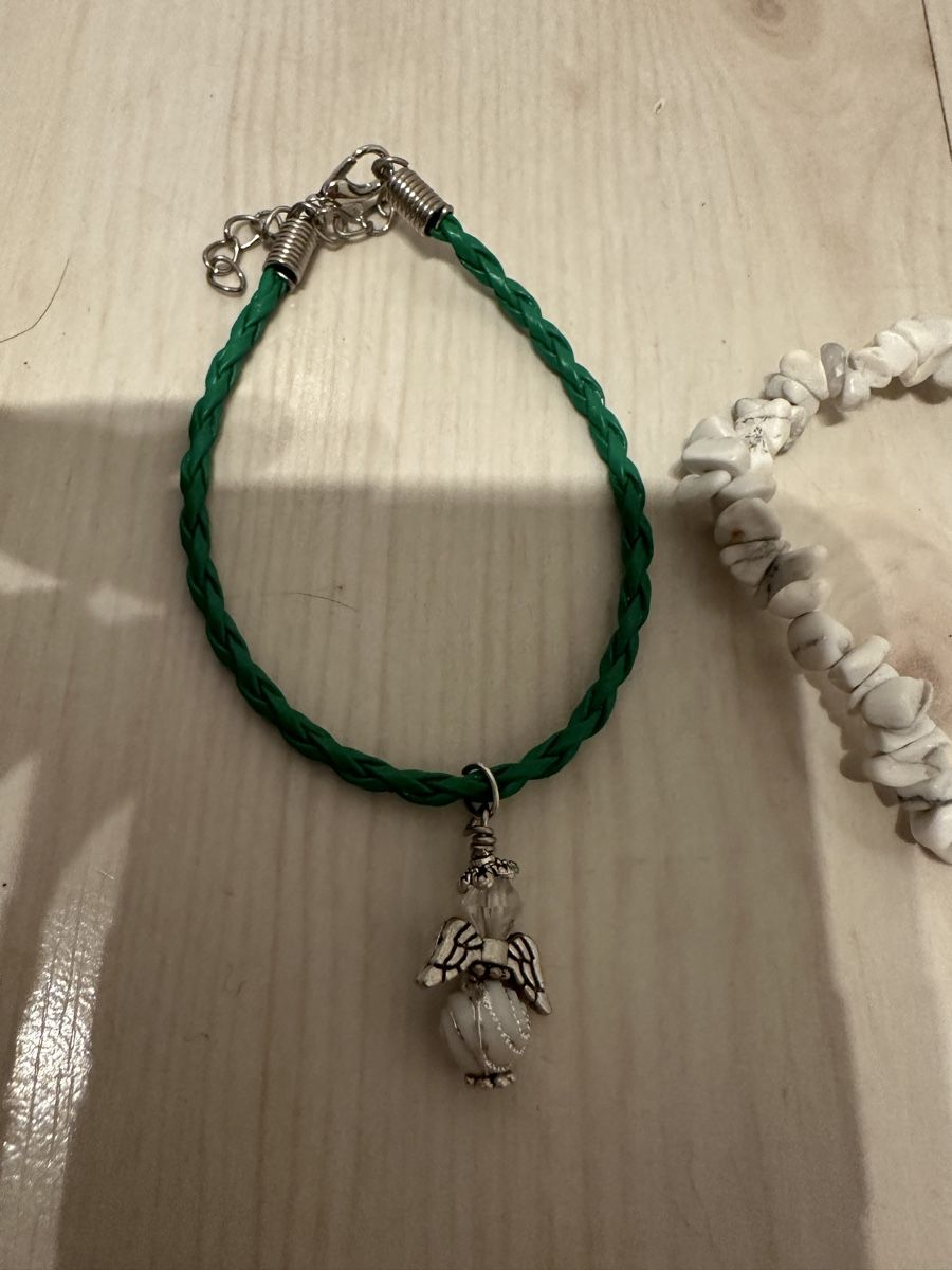 Bracciali & Braccialetti: Modeschmuck Set: 3 Armbänder, Leder, Engel, Howlith – Usato da Kloten venduto da MikiMiki_7 1