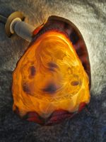 Antike Art Déco geschnitzte Conch Shell, ca 1920, Lampe