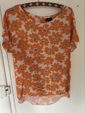 Kurzarmbluse orange Grösse M