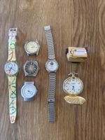 Bucherer Uhr Armbanduhren Konvolut, 5 Uhren und 1 Taschenuhr