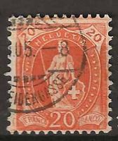 CH086a - Helvetia debout 86a obl.