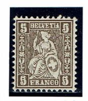 Helvetia assise 45.DP1-double moletage neuf** sans charnière