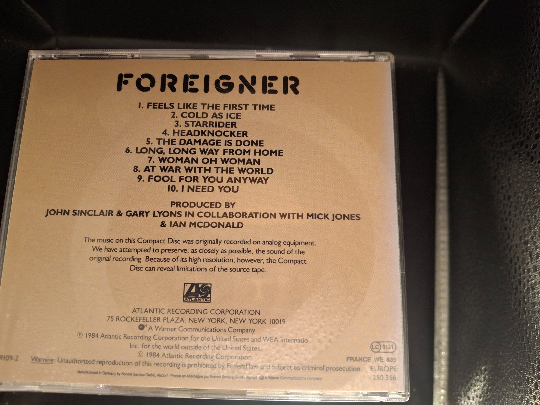 CDs: Foreigner – Foreigner – Gebraucht aus St.Gallen von jalamusic 1