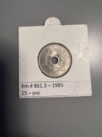 Dänemark 25 Ore 1985 KM 861.3 Münze in guter Erhaltung