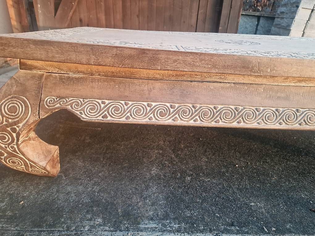Tavoli: Alter Teakholz Salontisch, "Opium-Style" – Usato da Ottikon venduto da nag-champa77 4